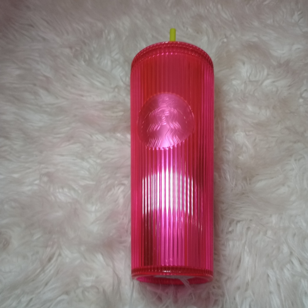 Starbucks Coffee Venti Size Metallic Pink Cup.